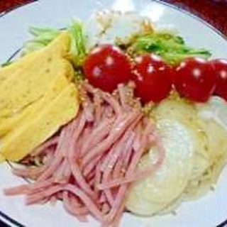 インスタントラーメンで冷やし中華